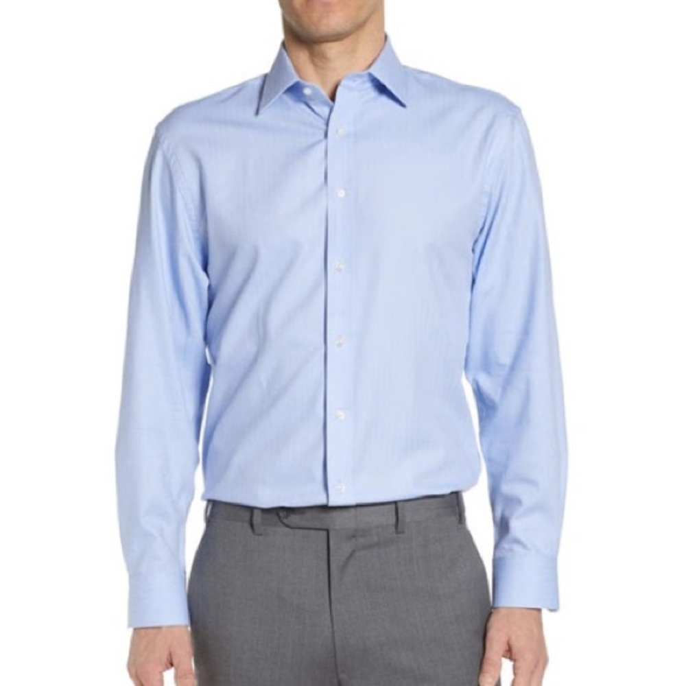 NWT - Nordstrom Men’s Stretch Herringbone Dress Shirt